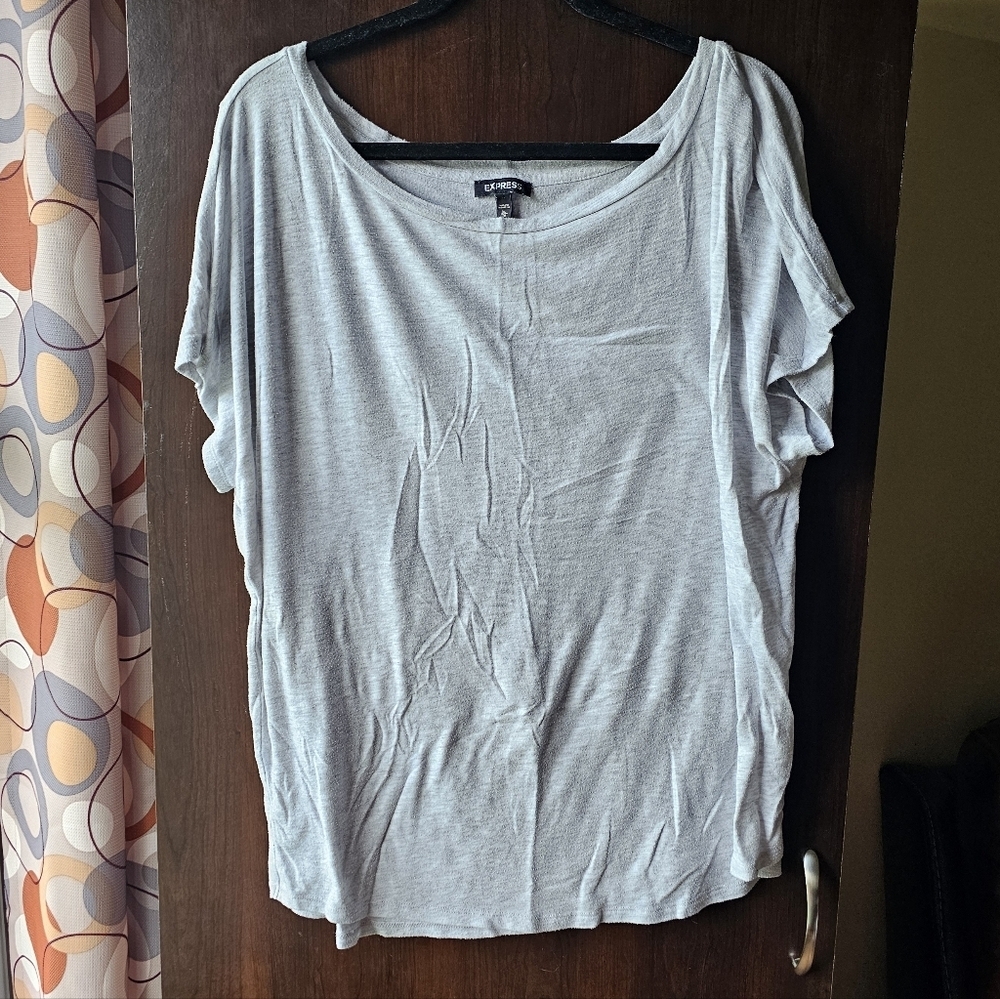 Express Light Gray Women's Blouse